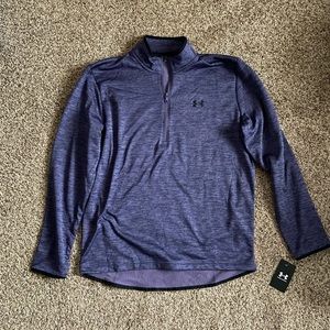 Mens Purple Under Armour Fleece 1/4 zip